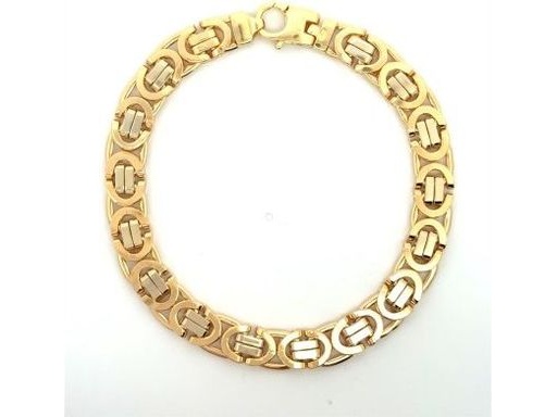 18K Yellow Gold 8.6-Inch Byzantine Chain Bracelet